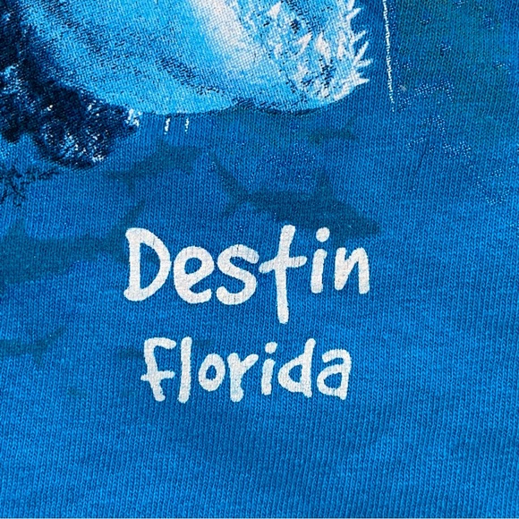 EUC Boys Size Large, Blue Destin, Florida Sharks Short Sleeve T-shirt - Picture 7 of 9